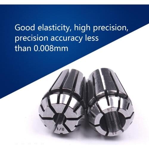 High Precision 0.008 ER11 Spring Collet 1/4inch 1/8inch CNC Engraving Machine Milling Lathe Tool ER Spring Collet Chuck