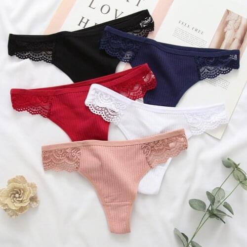 1Pcs/Lot Womens Cotton G-String Thong Panties String Underwear Women Briefs Sexy Lingerie Pants Intimate Ladies