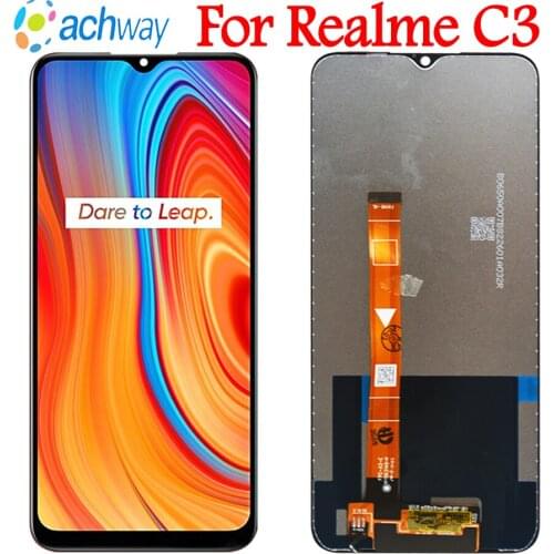 100% Tested For OPPO realme C3 LCD RMX2027 LCD Display Touch Screen Digitizer Assembly Replacement For phone 6.5" Realme C3 LCD