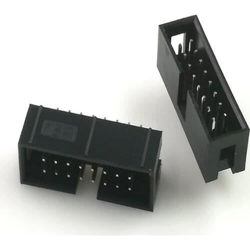 1000pcs 2x8 Position 16 Pin Vertical 0.10" Shrouded header IDC Socket Mate 2.54 mm Pitch Through Holes PCB Solder DIP Straight