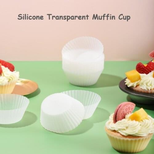 12Pcs Silicone Liner Cupcake Paper Baking Cup 3D Cake Muffin Mold Cake Mold Non-Stick Heat Resistant Cake Jelly Decor Tools