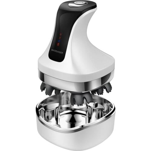 4d waterproof electric head massager wireless scalp massage promotes hair growth deep body tissue kneading vibration health care