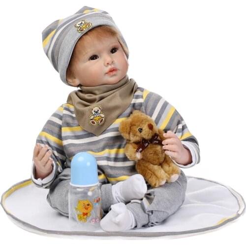 55CM Silicone Baby Reborn Dolls Kid Toys Alive Baby Doll Birthday Christmas Gifts Sleeping Shower Dolls Boy Girl Accompany Toys
