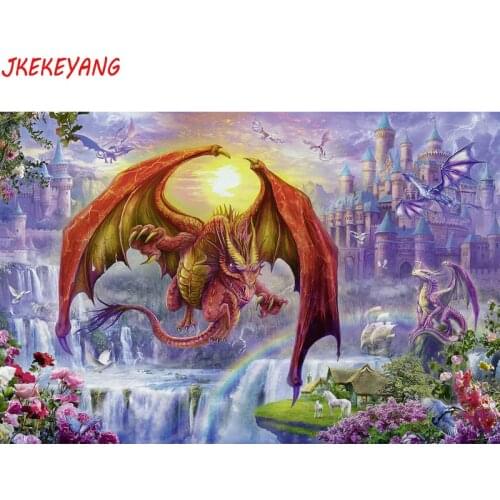 5D DIY square/round Diamond painting Dragon Cross Stitch Diamond Embroidery Pattern Rhinestone J1606