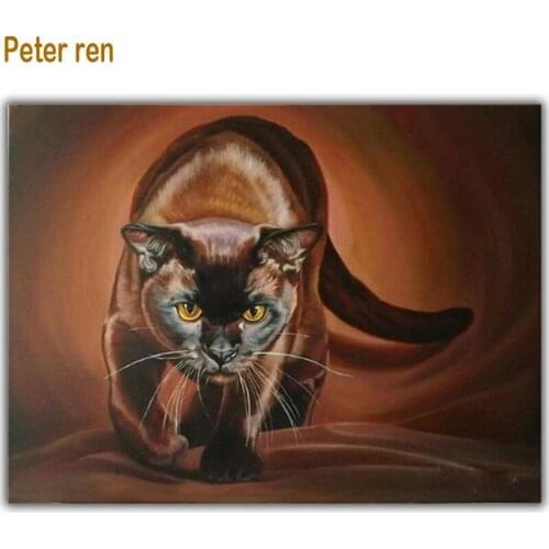 Peter ren Diamond painting Cross stitch Animal cat Diy Round/Square Diamond mosaic Full Embroidery with diamonds"Fantasy kitten"