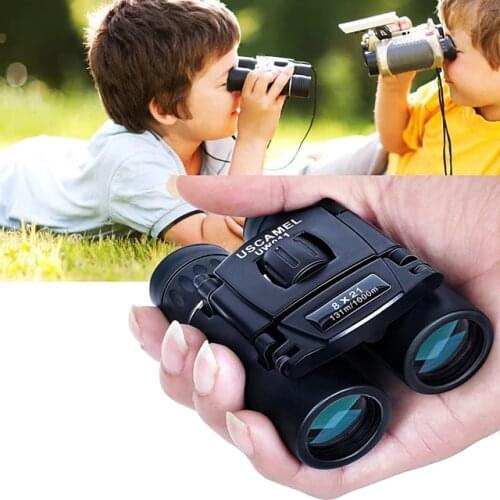8 x 21mm Binouculars Porro Waterproof Portable Night Vision in Low light Telescope for camping Hiking Hunting Bird watching