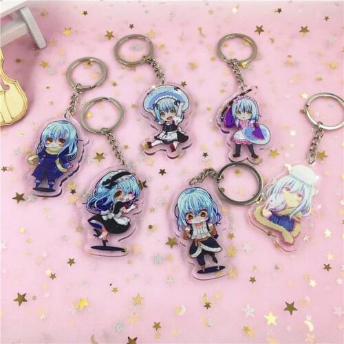 6cm Anime That Time I Got Reincarnated As A Slime Keychain Rimuru Tempest Key Ring Ornament Gift cute funny pendant key gift