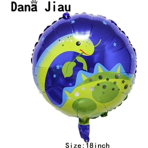 DANA JIAU dinosaur Foil Balloon Birthday party decoration Kids Toy Inflate helium Ballon animal zoo theme decorate ball