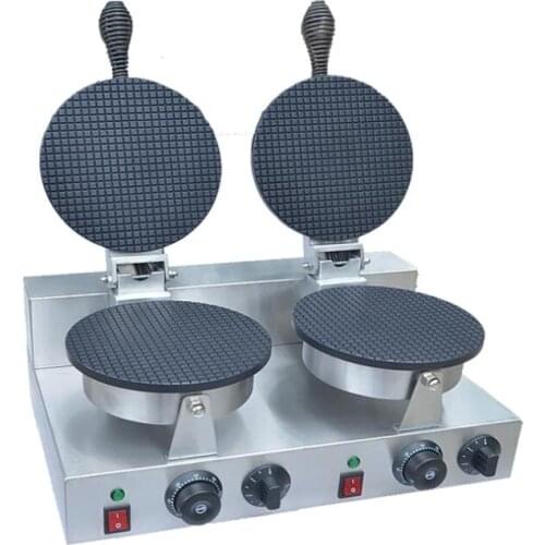 Double Plate Ice Cone Maker Electric Double Head Waffle Oven Round Waffle Maker Hot Sale Furnace FY-2A