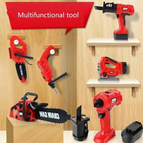 Electric simulation repair tools electric drill chainsaw repair game Plastic Game Learning Engineering Puzzle Toys Gifts For Boy