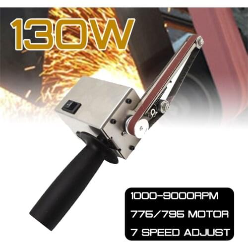 Electric Handheld Sander Belt Machine 130W Sanding Grinding Polishing Machine Abrasive Belts Grinder DIY Polishing Cutter Edges