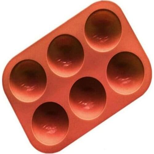 6 Cavity Half Sphere Circle Silicone Molds Chocolate Cupcake Cake Mold Fondant Baking Pan Decorative Sugarcraft Cake Mould Tools