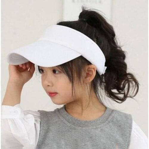 Summer Tennis Caps Anti-UV Cap Hat Outdoor Topless Beach Children Kids Breathable Sunhat Beach Hat Outdoor Sports Hat Adjustable