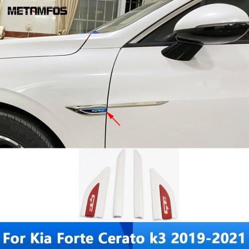 For Kia Forte Cerato k3 2019 2020 2021 Car Body Side Fender Logo Emblem Badge Sticker Decal Exterior Accessories Car Styling