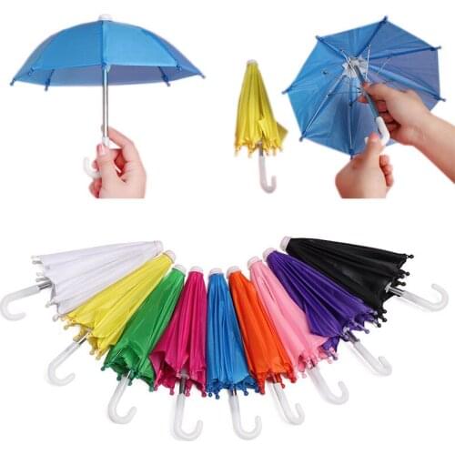 Doll Rain Umbrella BJD 1/3 1/4 Mini Umbrella Cute Ears For 18 Inch American&43CM Reborn Baby New Born Doll ,DIY Russia Doll Girl