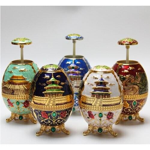 Beijing Special Tourist Souvenir Cloisonne Craft Toothpick Boxes and Cans Creative Home Decorations for Gifts Overseas