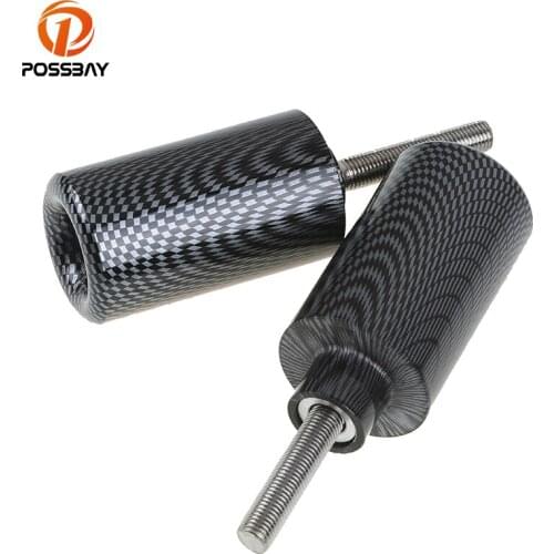 POSSBAY Carbon Fiber Motorcycle No Cut Frame Sliders Cafe Racer Falling Protection Anti Crash Pad For Suzuki GSXR 1000 2007 2008