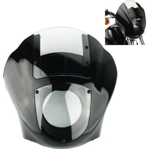 Clear Motorcycle Quarter Front Headlight Fairing for Harley Dyna Low Rider Super Wide Glide 1986-2017 Sportster XL 1200 883 Iron