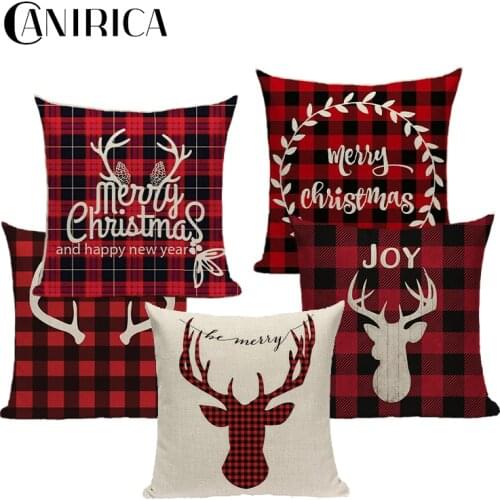 Christmas Pillow Case Christmas Decorations For Home Throw Pillows For Living Room Nordic Funda Cojines 45x45 Pillows Decor Home