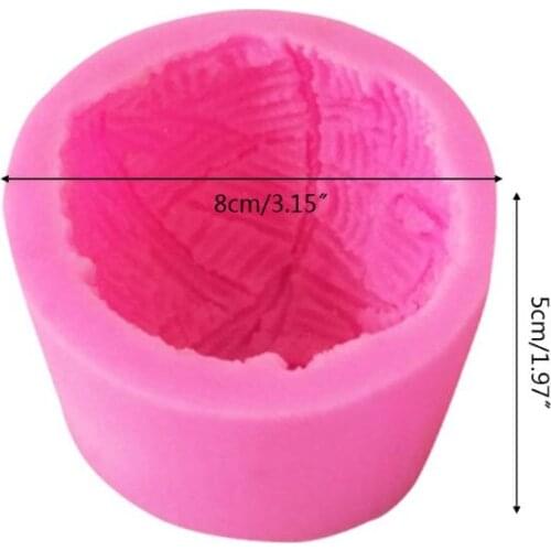 3D Yarn Ball Silicone Aroma Candle Mold Soap Gypsum Clay Making DIY Cake Baking E56C
