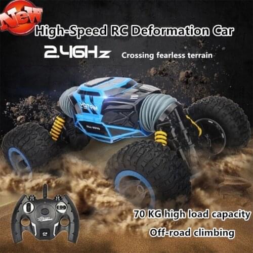 High Speed ​​Off-Road RC Stunt Car 1:10 49cm Large Scale 2.4G 4WD Double Side Deformation Elctric RC Off-Road Climbing Vehicle
