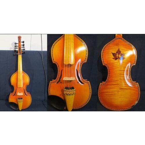 Baroque style SONG maestro 5×5strings 14" Viola d'Amore,Drawing male scroll #12205