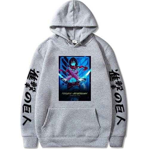 Attack on Titan Couple Streetwear Hoodies Man Unisex Fashion Sweatshirts Teens Clothes Hooded Pullovers for Boys Girls Gifts