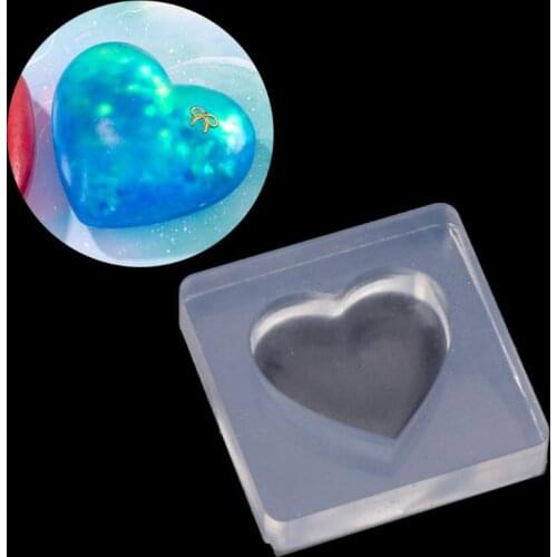 Jewelry Silicone Mold 3D Heart Shape Pendant Epoxy Resin Jewelry DIY Craft Tool