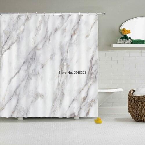 Marble pattern Shower Curtain Bathroom Bath Curtains Waterproof Geometric Bath Screen High Quality Polyester Cloth Home Decor