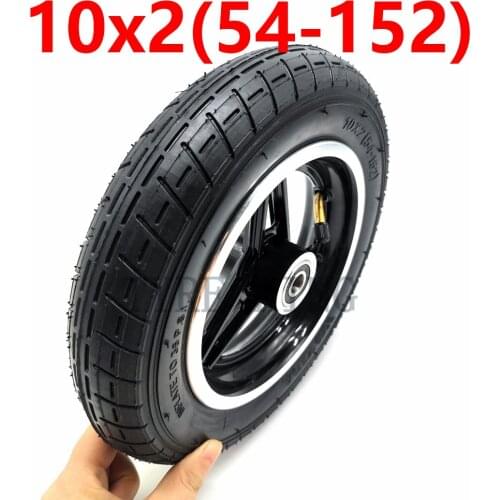 10 Inch Inflatable Wheel Tyre 10x2(54-152) Inner Outer Tire with Alloy Rim 10x2 Wheel Tyre for Electric Scooter Parts