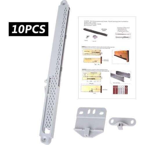 10pcs Cabinet Glides Adapter Solf Closing System For Side Mount Drawer Sliding Buffer Damper Cupboard 85DA