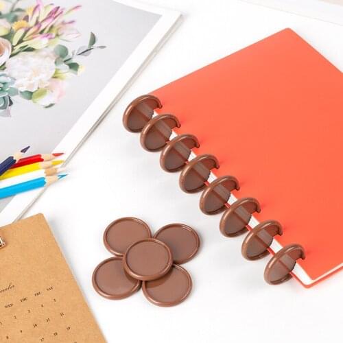 100PCS 35mm Plastic Diary Rings Mushroom Hole Loose Leaf Notebook Plastic Binding Discs Mushroom Disc Binding Rings