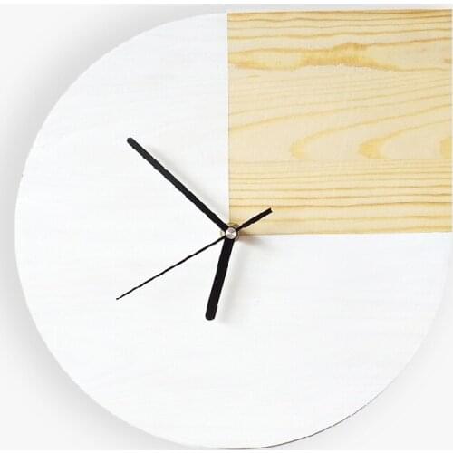 12inch Mute Clocks Creative Table Clock Home Decor Modern Nordic Wood Wall Clock Minimalist Round Hanging Clock