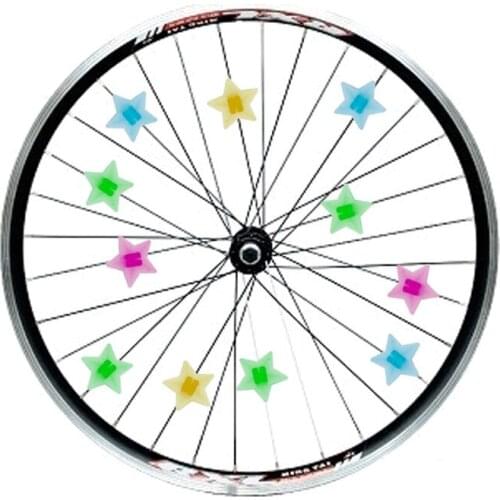 36Pcs/Bag Cycling Plastic Wheel Spoke Colorful Star Decoration MTB Bicycle Bike