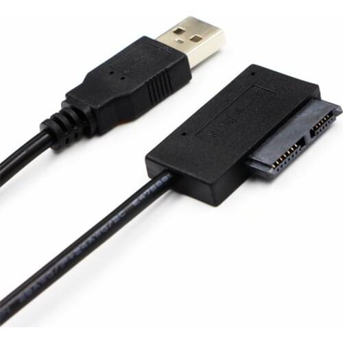 7+6 13Pin Slim SATA to USB CD DVD Rom Optical Drive Cable Adapter Converter JR Deals