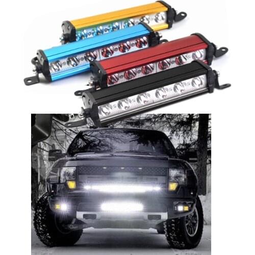 7inch 18W Single Row LED Spot Work Light Bar 4WD Off road Grillled For SUV Truck Outdoor Lighting driving Jeep 6 Led Aluminum