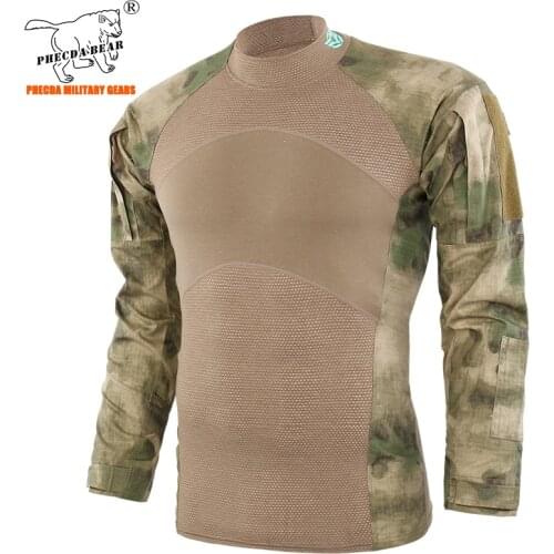 A-tac fg gen3 military combat frog suit tactical camouflage T-topper for amry combat shirt battle dress ranker man T-shirt