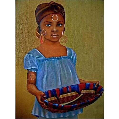 5D Diy Diamond Painting African Little Girl Full,Diamond Embroidery,3d picture,Cross Stitch,Diamond Mosaic,home decor Z862