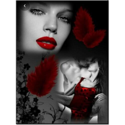 Handicrafts Diamond Embroidery DIY Diamond Painting Sexy Woman Love Character Cross Stitch Rhinestone Mosaic Decor