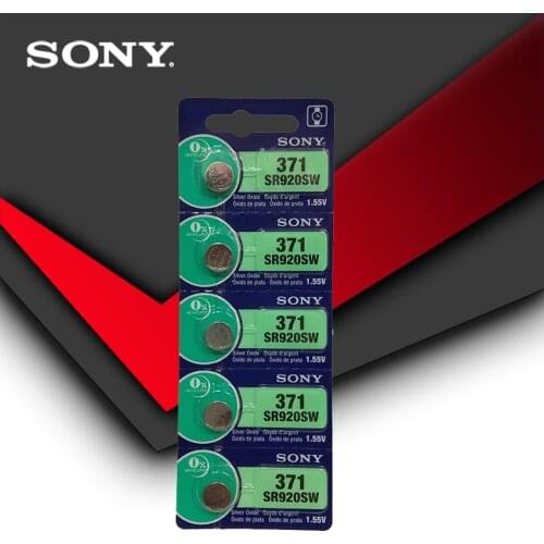 5pc Sony 100% Original 371 SR920SW 920 1.55V Watch Battery SR920SW 371 Button Coin Cell MADE IN JAPAN