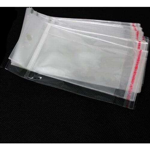Free Shipping 100pcs 5*10.5cm Clear Mini Small plastic bags for jewelry Self Adhesive Seal OPP Package bag PDC01-01