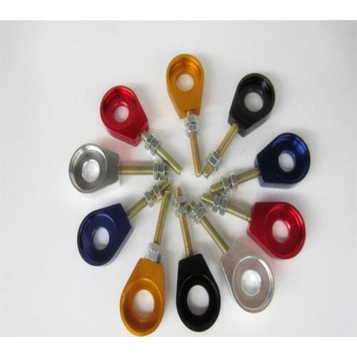 Free shipping 12mm Chain Adjuster Aluminum For Axle Chain Tensioner Adjuster Dirt Pit Bike ATV Scooter