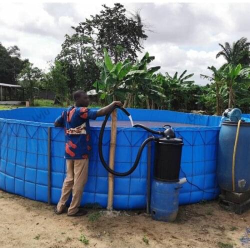 Lvju Biofloc Tarpaulin Fish Tank Custom Size Pvc Tarpaulin Tank Round Fish Farming Pond