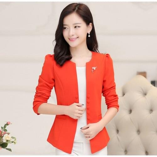 Brieuces Free Shipping Womens One Button Slim Fashion Office Business Suit Casual Jacket Female Coat Outwear