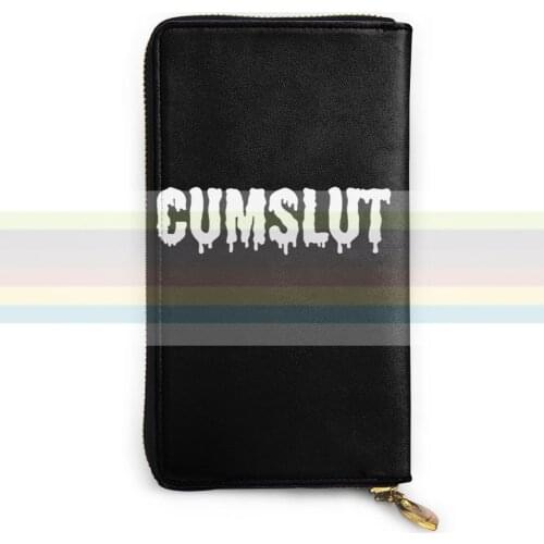 Cumslut new mens and womens smart leather wallet credit card bank card bag. Long mobile wallet