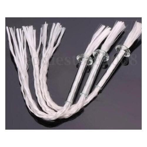 3Pcs Glass Fiber Wick With Glass Holder for Kerosen Oil Lamp Alcohol Wine Bottle