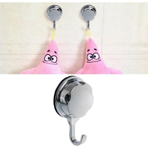 Chromed Suction Cup Kitchen Hooks for Towel Hooks Bathroom Wall Hook Vacuum Hook