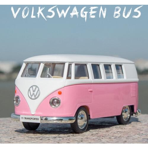 1:36 T1 BUS Exquisite Diecasts Toy Vehicles RMZ city Car Styling T1 Transporter Classical Bus Alloy Model Pull Back Car