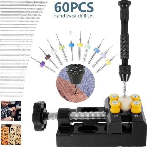 Pin Vises Micro Mini Hand Twist Drill Bits Set DIY Rotary Tools Craft Carving Woodworking Tools PCB Micro Drill Bits