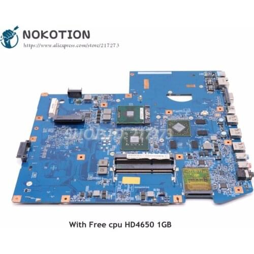 NOKOTION For Acer aspire 7736 7736Z Laptop Motherboard HD4650 1GB MBPPM01001 MBPQ701001 48.4FX04.011 Main Board